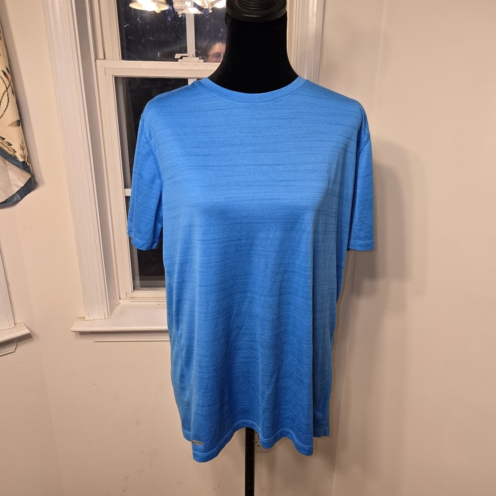 UNIPRO Mens Blue‎ Quick Dry Athletic T Shirt Size L Colorful Casual Activewear
